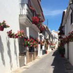 One of many quaint, flower-filled streets of the old town (25min walk / 5min drive)